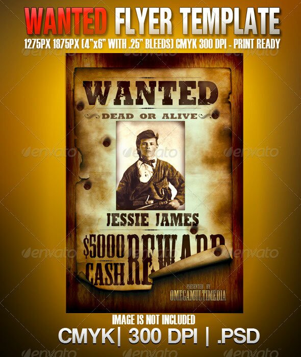 wanted template 9 Free & Premium Wanted Poster Templates (PSD)