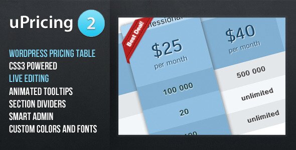upricing-table-for-wordpress