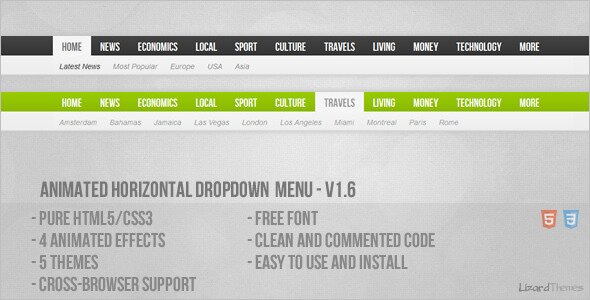 animated-horizontal-dropdown-menu