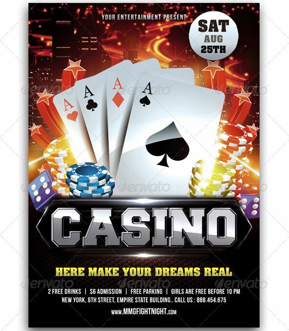 Casino night invitation template