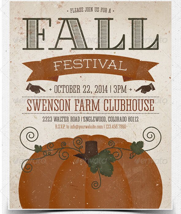 Fall Festival Flyer Postcard