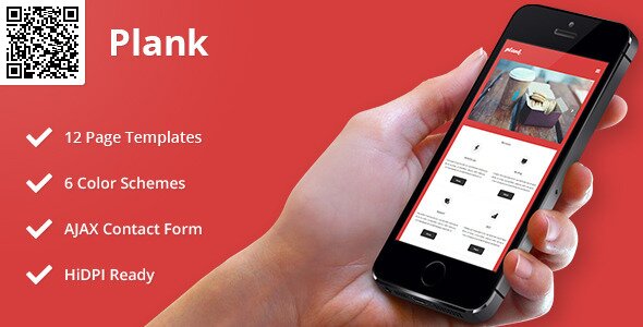 Plank Mobile HTML CSS Portfolio Templat