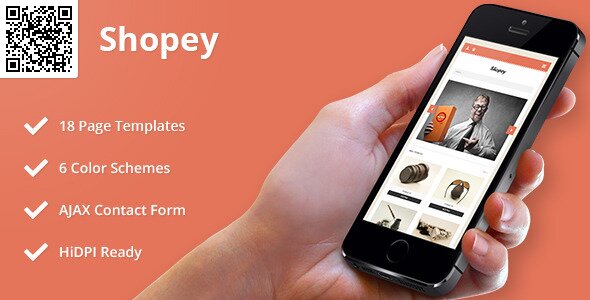 Shopey Mobile HTML CSS eCommerce Template