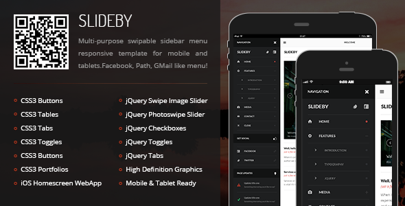 Slideby Mobile Tablet Responsive Template