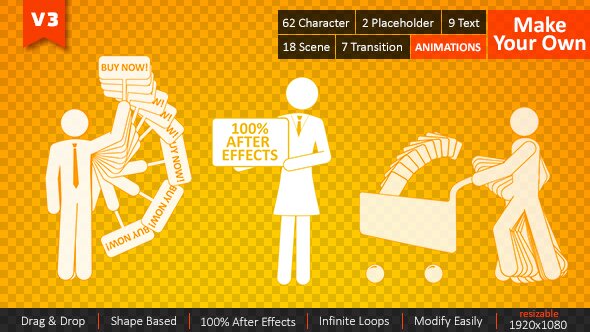 Stickman Character Animation Infographic