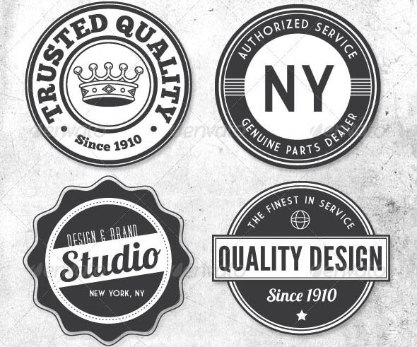 Vintage Style Badges and Logos